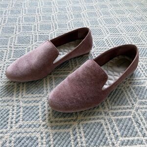 Birdies EUC Starling Loafers in Mauve Velvet - 8.5